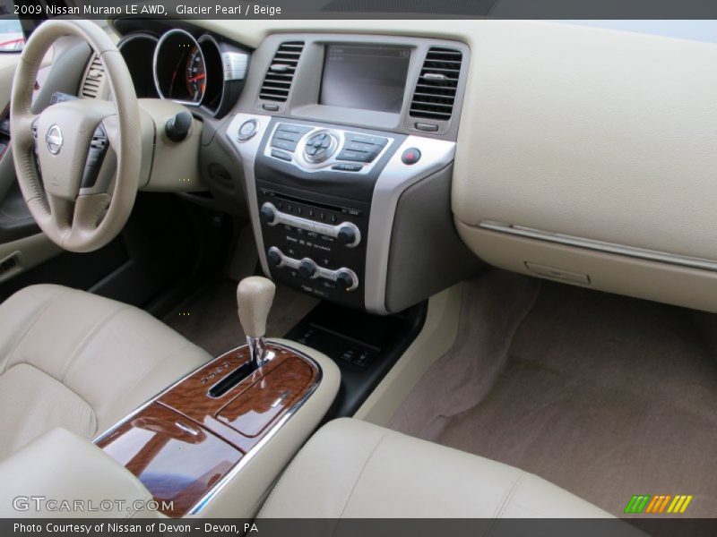 Glacier Pearl / Beige 2009 Nissan Murano LE AWD