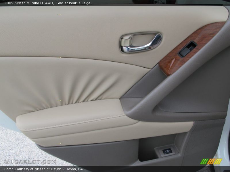 Glacier Pearl / Beige 2009 Nissan Murano LE AWD