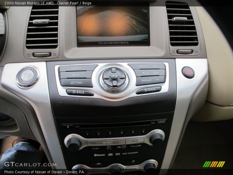 Glacier Pearl / Beige 2009 Nissan Murano LE AWD
