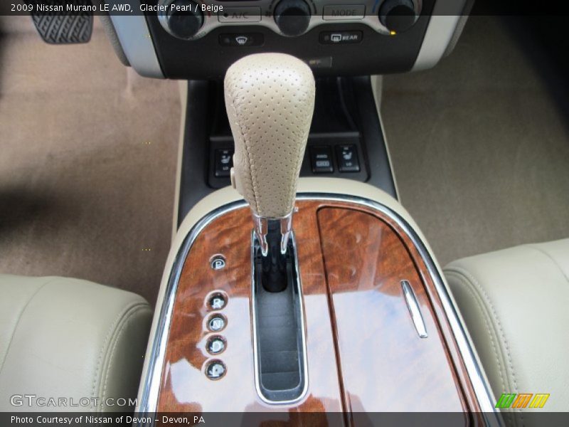 Glacier Pearl / Beige 2009 Nissan Murano LE AWD
