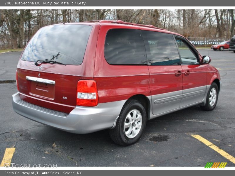 Ruby Red Metallic / Gray 2005 Kia Sedona EX