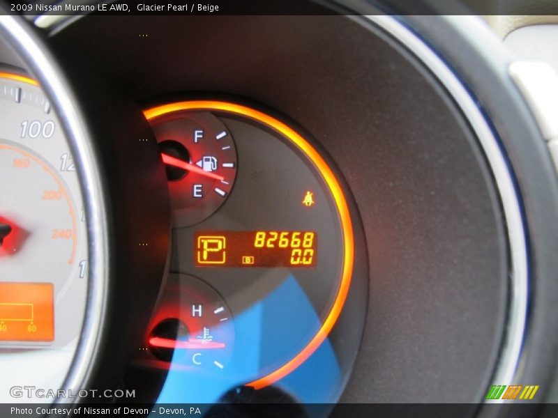 Glacier Pearl / Beige 2009 Nissan Murano LE AWD