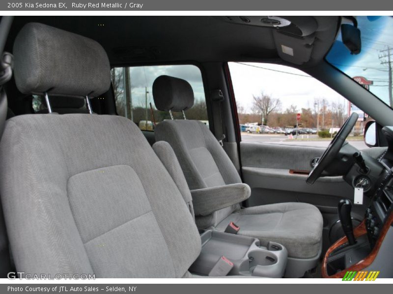 Ruby Red Metallic / Gray 2005 Kia Sedona EX