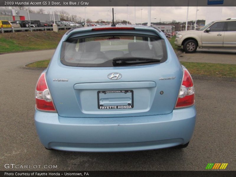 Ice Blue / Gray 2009 Hyundai Accent GS 3 Door