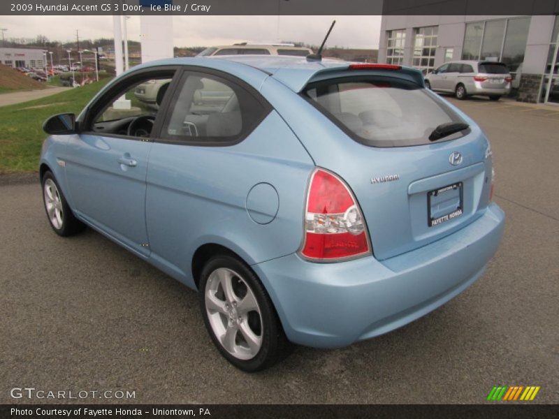 Ice Blue / Gray 2009 Hyundai Accent GS 3 Door