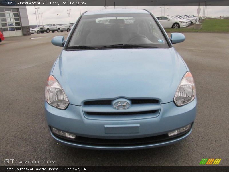 Ice Blue / Gray 2009 Hyundai Accent GS 3 Door