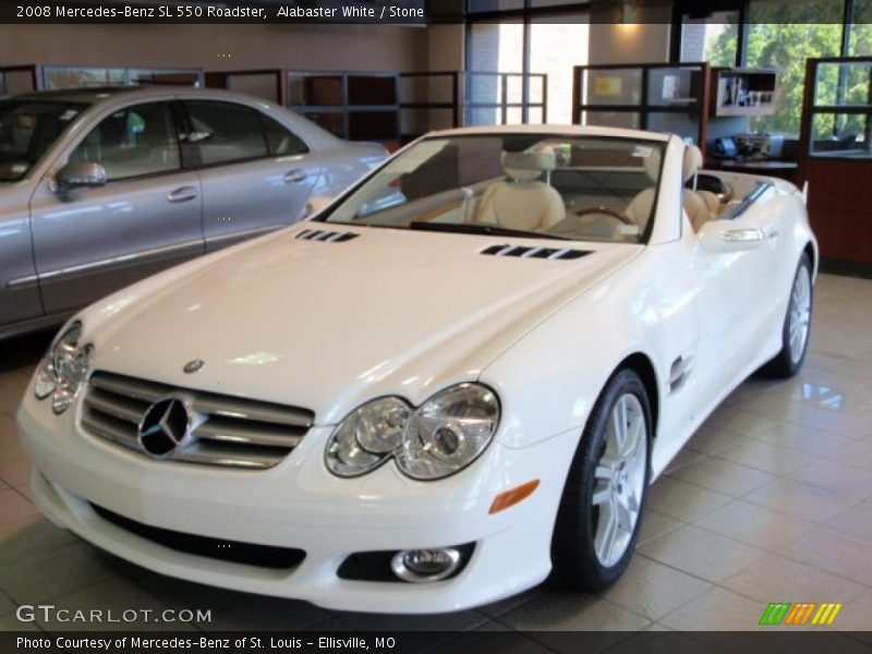 Alabaster White / Stone 2008 Mercedes-Benz SL 550 Roadster