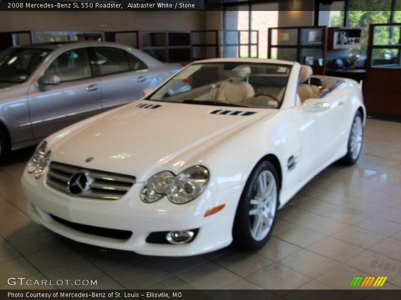 Alabaster White / Stone 2008 Mercedes-Benz SL 550 Roadster