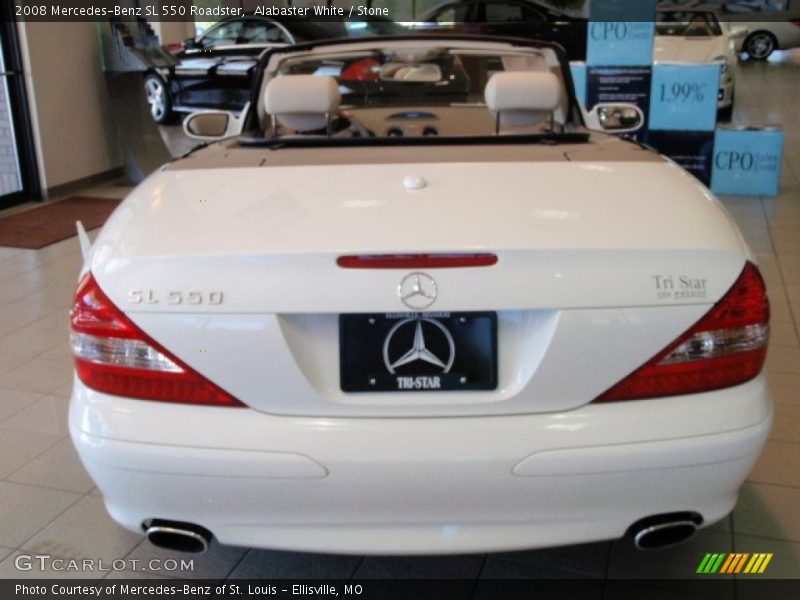 Alabaster White / Stone 2008 Mercedes-Benz SL 550 Roadster