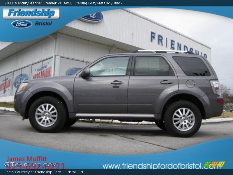Sterling Grey Metallic / Black 2011 Mercury Mariner Premier V6 AWD