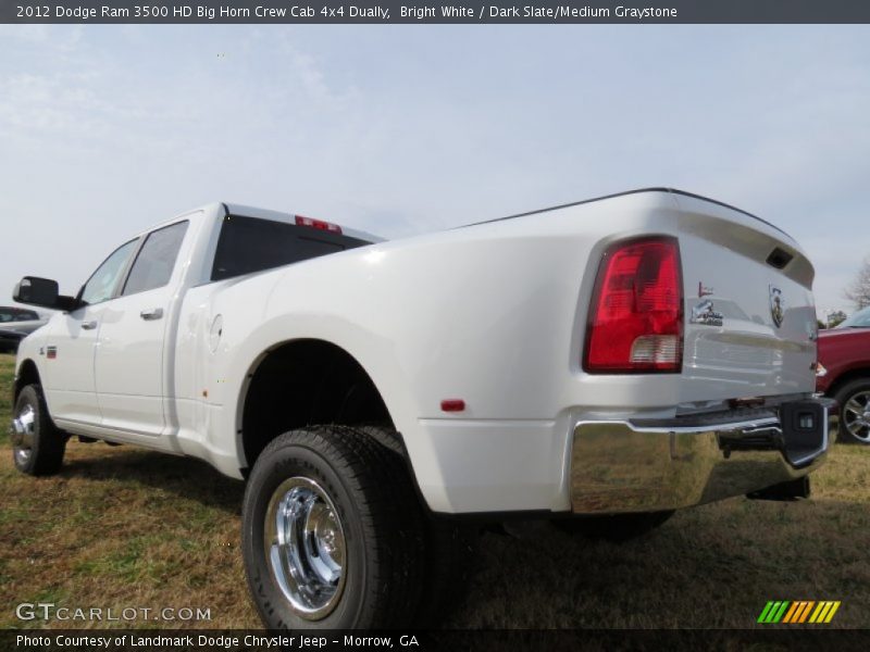 Bright White / Dark Slate/Medium Graystone 2012 Dodge Ram 3500 HD Big Horn Crew Cab 4x4 Dually