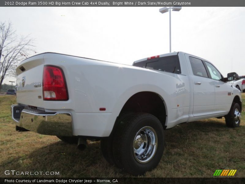 Bright White / Dark Slate/Medium Graystone 2012 Dodge Ram 3500 HD Big Horn Crew Cab 4x4 Dually