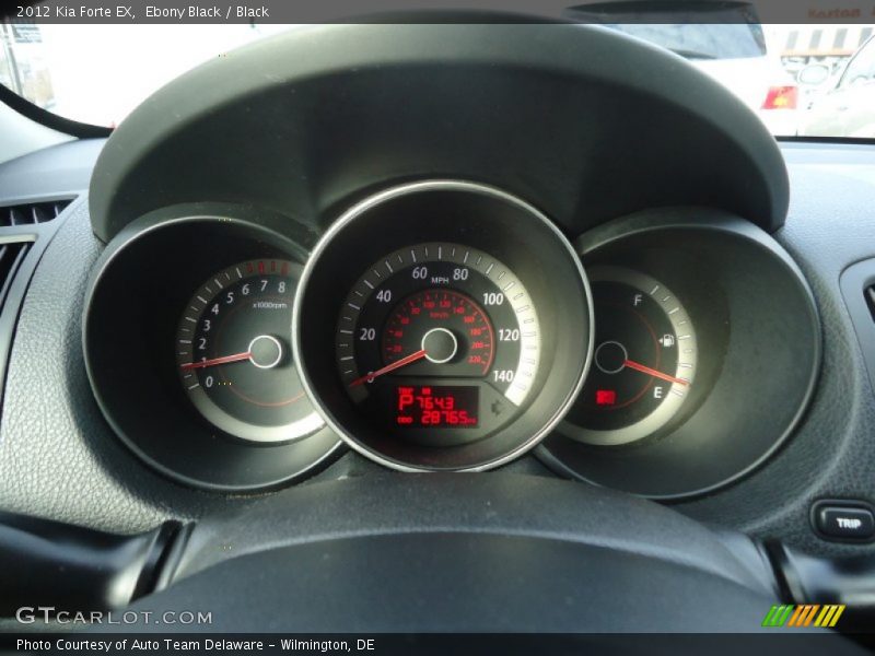 Ebony Black / Black 2012 Kia Forte EX