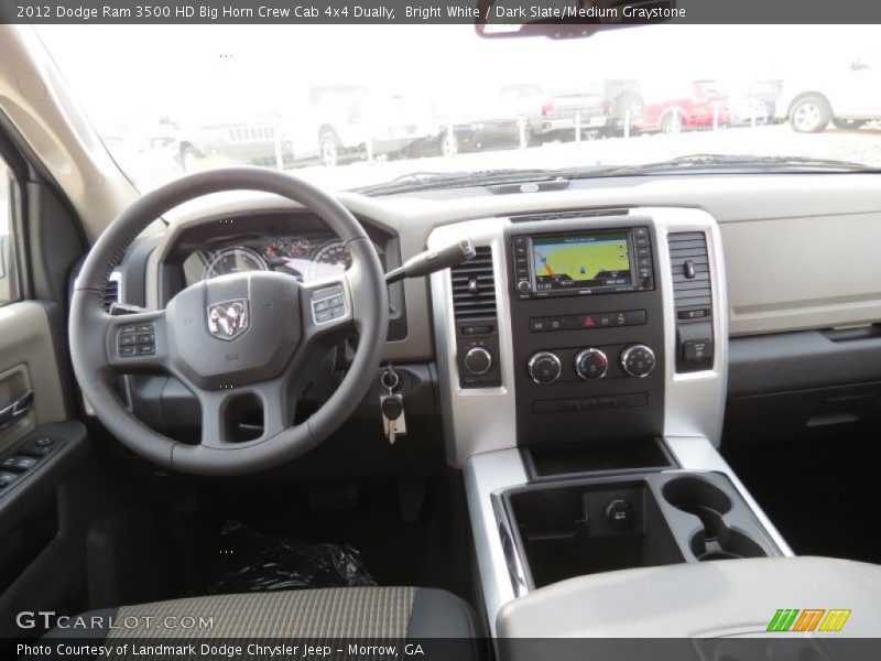 Dashboard of 2012 Ram 3500 HD Big Horn Crew Cab 4x4 Dually