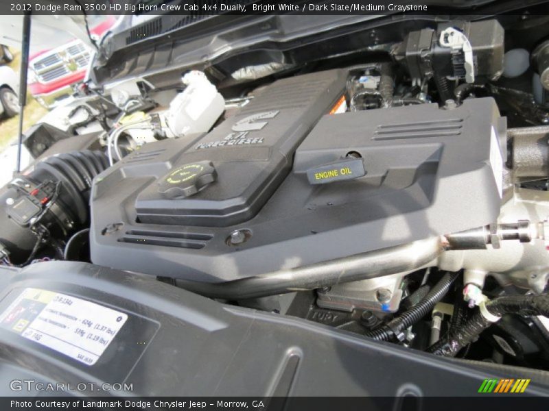  2012 Ram 3500 HD Big Horn Crew Cab 4x4 Dually Engine - 6.7 Liter OHV 24-Valve Cummins VGT Turbo-Diesel Inline 6 Cylinder