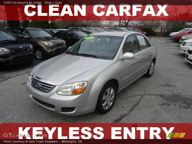 Silver / Gray 2008 Kia Spectra EX Sedan