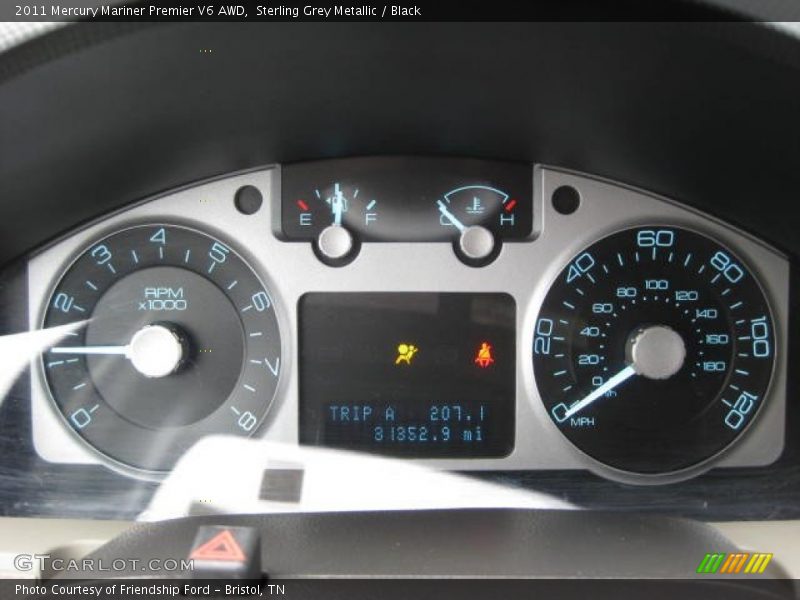 Sterling Grey Metallic / Black 2011 Mercury Mariner Premier V6 AWD