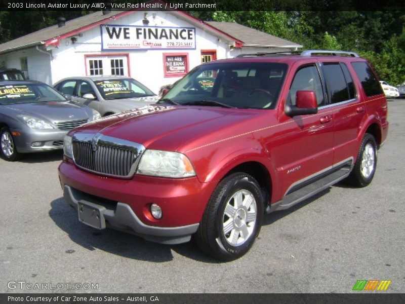 Vivid Red Metallic / Light Parchment 2003 Lincoln Aviator Luxury AWD