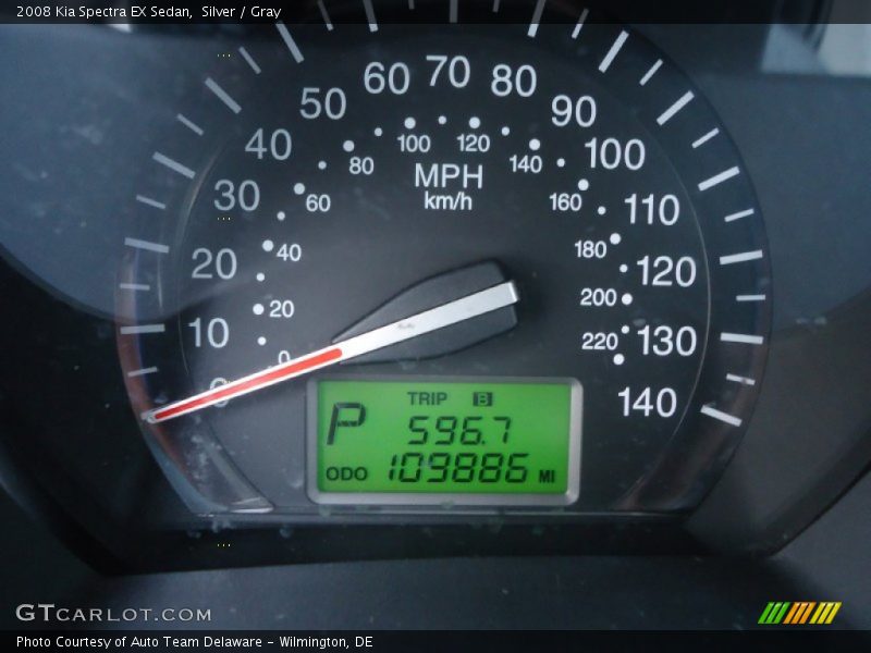 Silver / Gray 2008 Kia Spectra EX Sedan