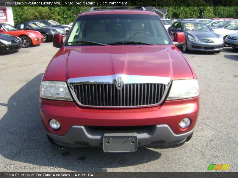 Vivid Red Metallic / Light Parchment 2003 Lincoln Aviator Luxury AWD