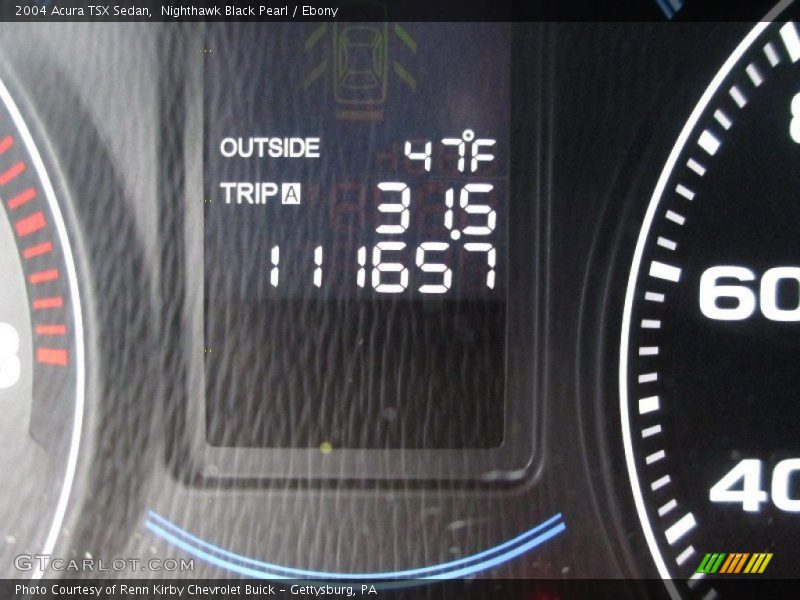 Nighthawk Black Pearl / Ebony 2004 Acura TSX Sedan