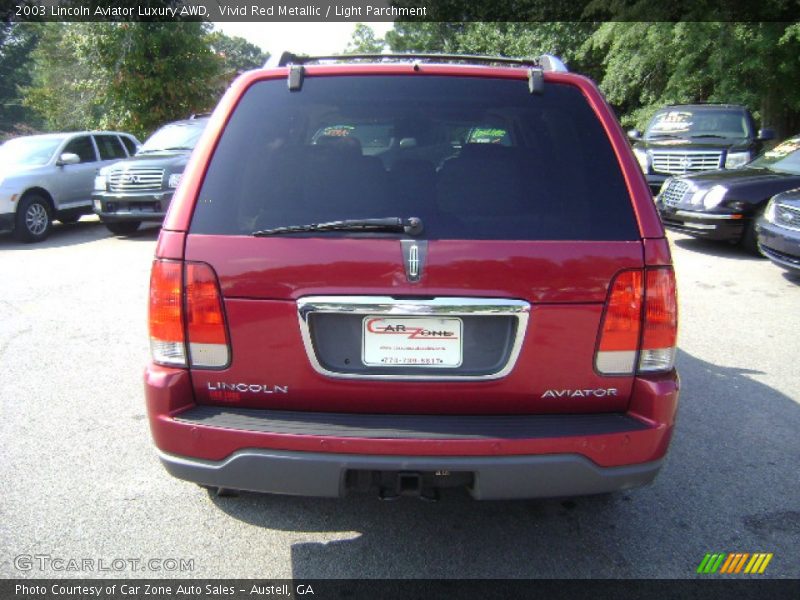 Vivid Red Metallic / Light Parchment 2003 Lincoln Aviator Luxury AWD
