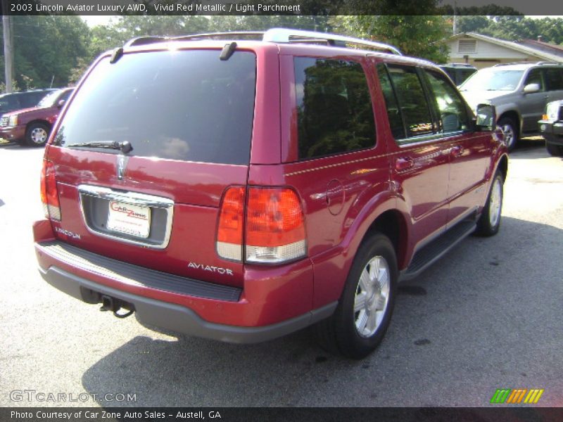 Vivid Red Metallic / Light Parchment 2003 Lincoln Aviator Luxury AWD
