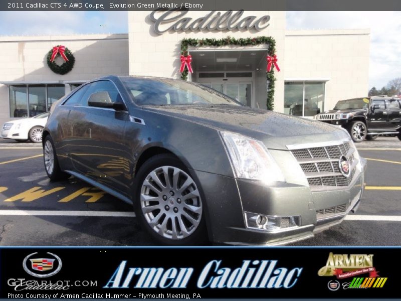 Evolution Green Metallic / Ebony 2011 Cadillac CTS 4 AWD Coupe