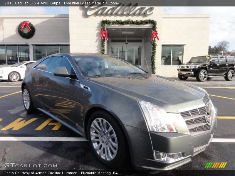 Evolution Green Metallic / Ebony 2011 Cadillac CTS 4 AWD Coupe