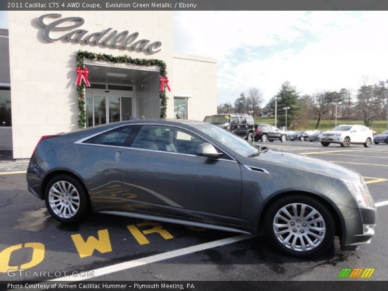Evolution Green Metallic / Ebony 2011 Cadillac CTS 4 AWD Coupe