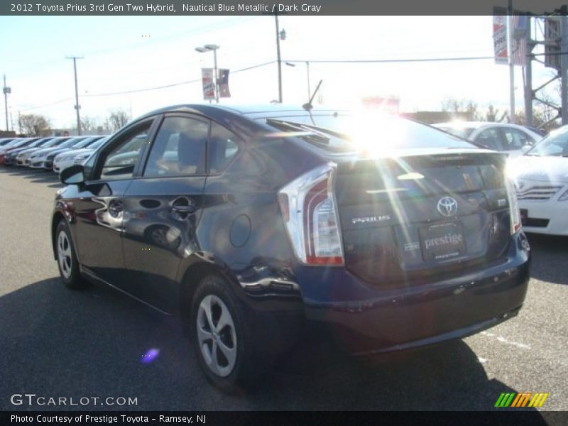 Nautical Blue Metallic / Dark Gray 2012 Toyota Prius 3rd Gen Two Hybrid