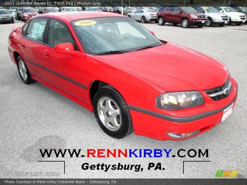Torch Red / Medium Gray 2001 Chevrolet Impala LS