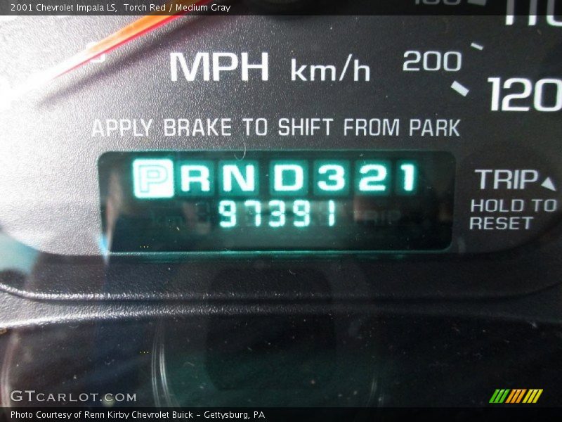 Torch Red / Medium Gray 2001 Chevrolet Impala LS