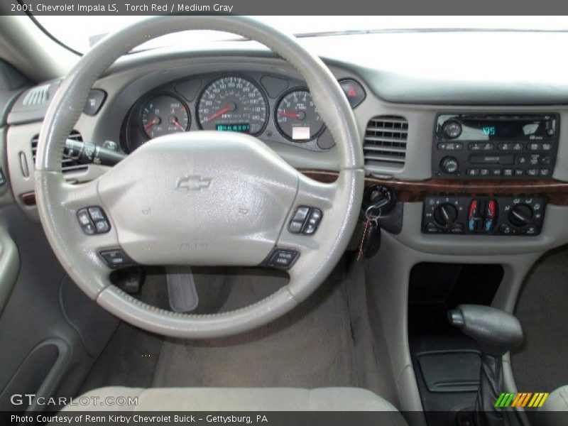 Torch Red / Medium Gray 2001 Chevrolet Impala LS