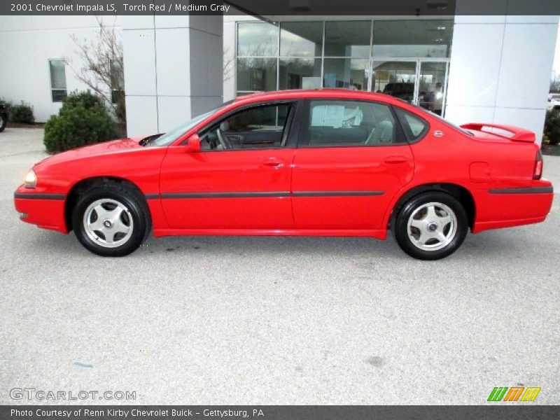 Torch Red / Medium Gray 2001 Chevrolet Impala LS