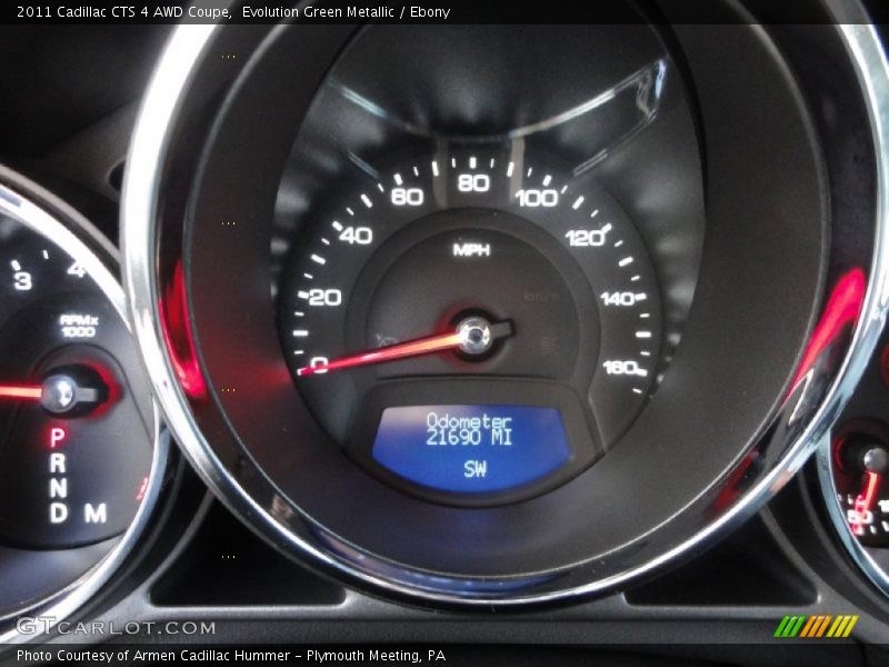 Evolution Green Metallic / Ebony 2011 Cadillac CTS 4 AWD Coupe