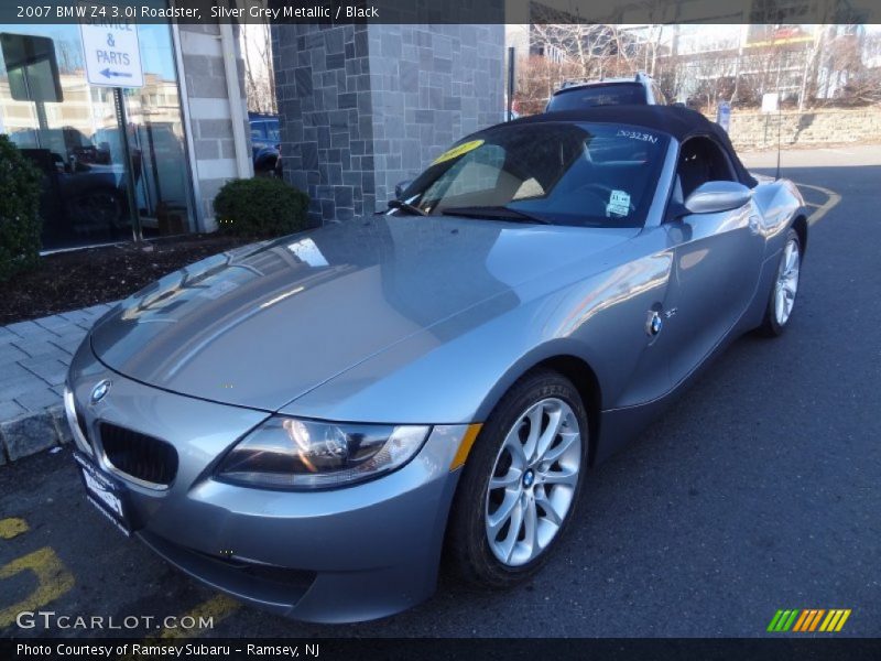 Silver Grey Metallic / Black 2007 BMW Z4 3.0i Roadster