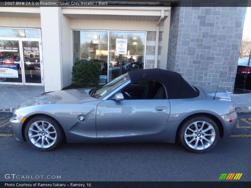 Silver Grey Metallic / Black 2007 BMW Z4 3.0i Roadster