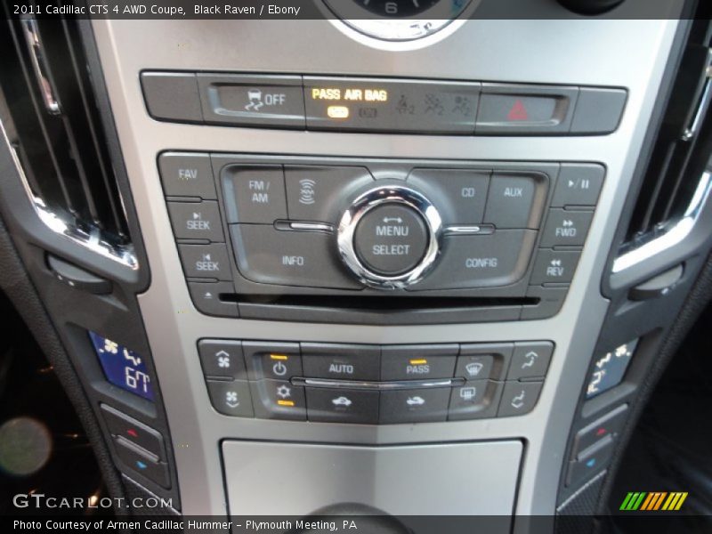 Controls of 2011 CTS 4 AWD Coupe