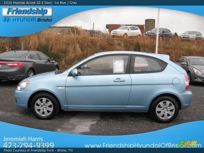 Ice Blue / Gray 2010 Hyundai Accent GS 3 Door