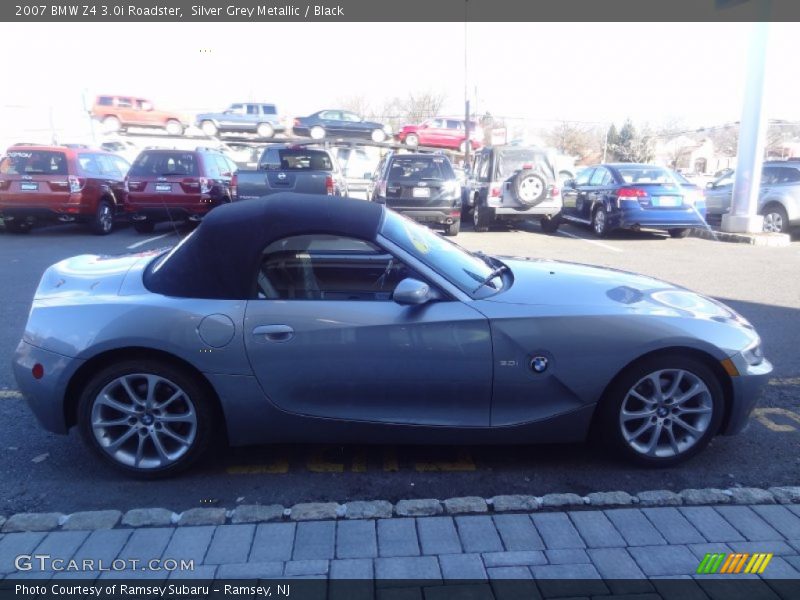 Silver Grey Metallic / Black 2007 BMW Z4 3.0i Roadster