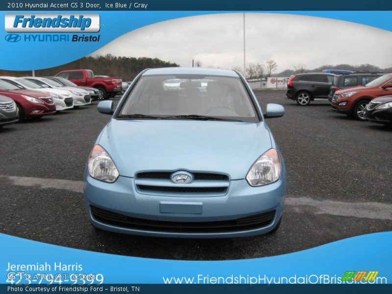 Ice Blue / Gray 2010 Hyundai Accent GS 3 Door