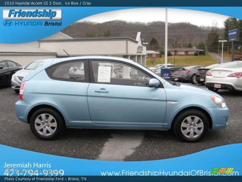 Ice Blue / Gray 2010 Hyundai Accent GS 3 Door
