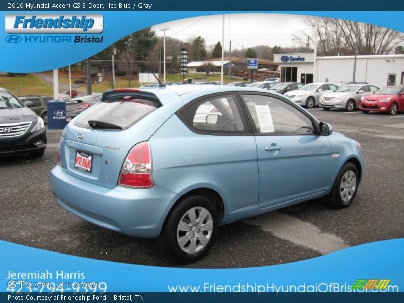 Ice Blue / Gray 2010 Hyundai Accent GS 3 Door