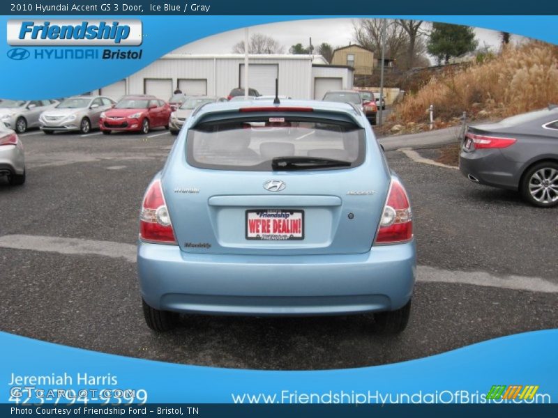 Ice Blue / Gray 2010 Hyundai Accent GS 3 Door