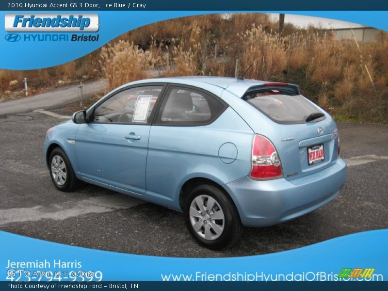 Ice Blue / Gray 2010 Hyundai Accent GS 3 Door