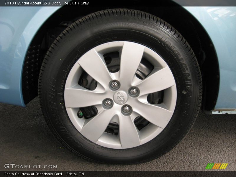 Ice Blue / Gray 2010 Hyundai Accent GS 3 Door