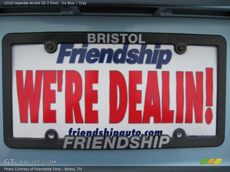 Ice Blue / Gray 2010 Hyundai Accent GS 3 Door
