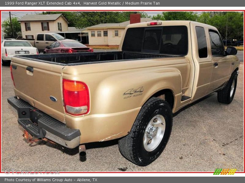 Harvest Gold Metallic / Medium Prairie Tan 1999 Ford Ranger XLT Extended Cab 4x4