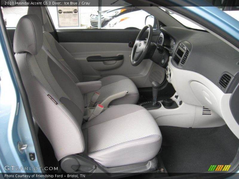 Ice Blue / Gray 2010 Hyundai Accent GS 3 Door